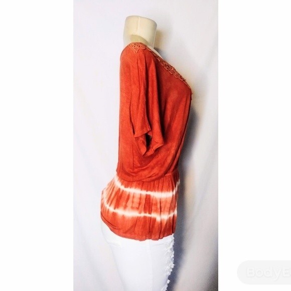 Orange Tie Dyed Top S - Picture 2 of 6
